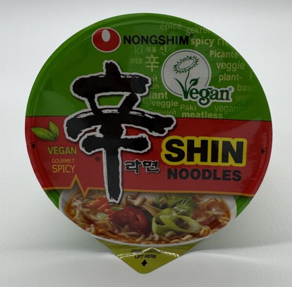 Nongshim Shin Vegan Spicy Noodle Cup 75g - Image 2